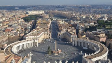 Der Vatikan von oben in dem der Papst lebt