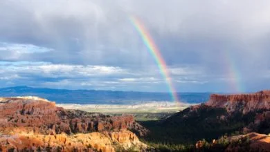 A rainbow symbolizing the new covenant of the Bible