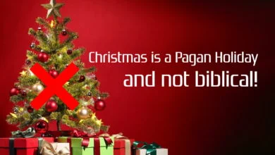 A Christmas tree, that shows that Christmas is a pagan holiday and not biblical