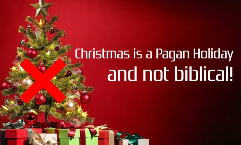 A Christmas tree, that shows that Christmas is a pagan holiday and not biblical