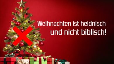Ein Weihnachtsbaum, der ein heidnisches und nicht biblisches Fest symbolisiert