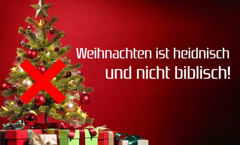 Ein Weihnachtsbaum, der ein heidnisches und nicht biblisches Fest symbolisiert