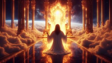 Jesus before the throne of God showing that Jesus is not god